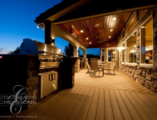 Covered Deck – Built in Grill