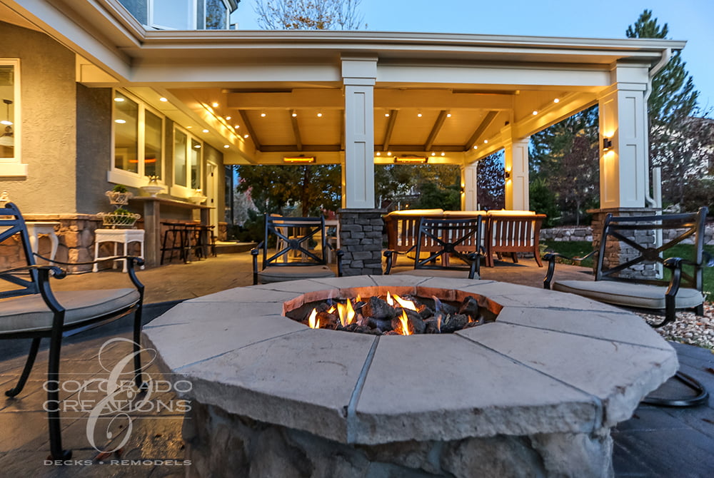 Colorado Creations Highlands Ranch Deck Builder Premier Highlands Ranch Deck Builder Built In Grill Fire Pit Covered Patio