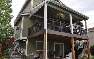Highlands Ranch Covered Deck Switchback Staircase