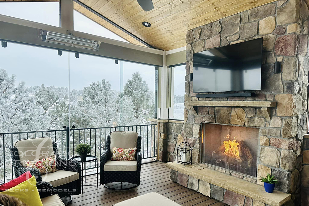 Elizabeth Colorado – Deck Builder – Covered Deck – Fireplace – Hot Tub – Outdoor TV Elizabeth Colorado - Deck Builder - Covered Deck - Fireplace - Hot Tub - Outdoor TV