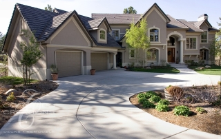 Castle Pines Colonial Style Deck and Remodel outside front view