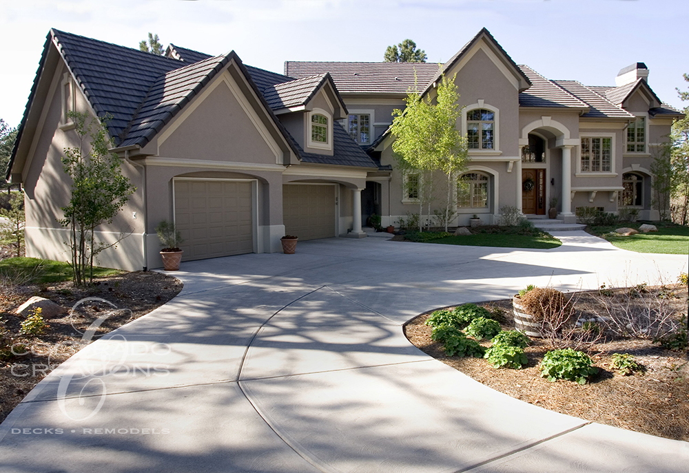 Castle Pines Colonial Style Deck and Remodel outside front view