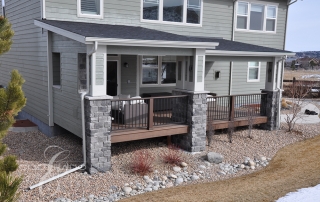Castle Rock Deck Contractor - Covered Deck with Fireplace