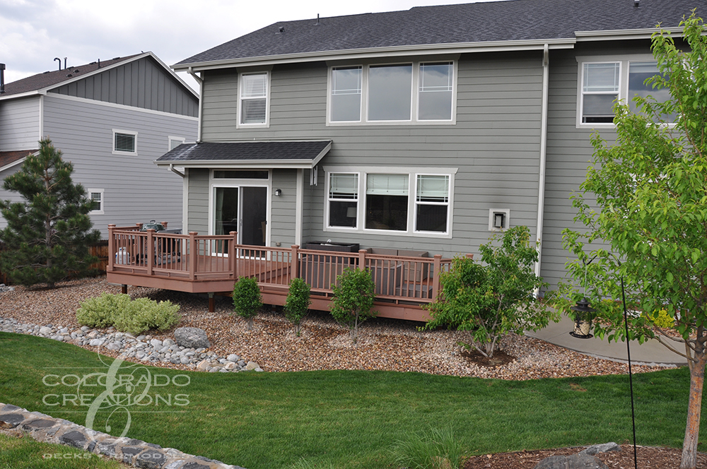 Castle Rock Deck Contractor - Covered Deck with Fireplace - BEFORE
