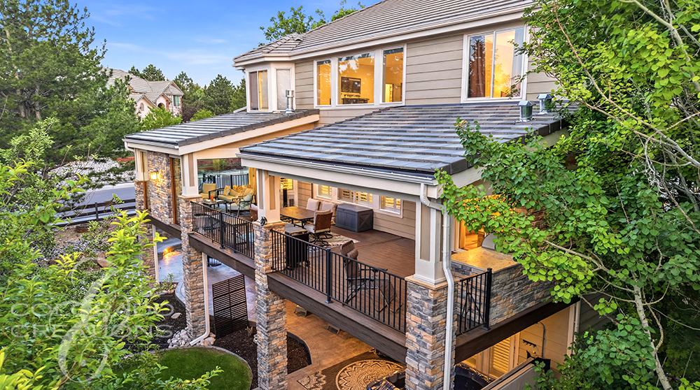 Castle Rock Covered Deck with Glass Enclosure